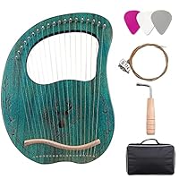 木製装飾ハープ Amazon | ハープ 19弦 ライアー ハープ 木製 竪琴 マホガニー